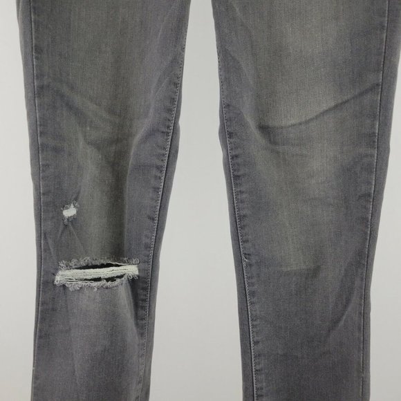 Paige Hoxton High Rise Skinny Crop Distressed Raw Hem Jean, Nila Grey - Picture 3 of 12